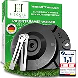 Heckenpracht® Rasentrimmer Messer aus Metall passt für Einhell Akku...