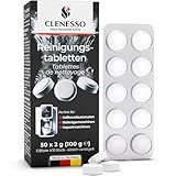 CLENESSO Reinigungstabletten Kaffeevollautomaten (50 Stück) –...