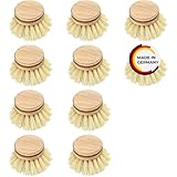 Spülbürstenkopf 10er Set - Holzspülbürsten Ersatzkopf. Nachhaltige...