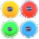 WELLXUNK Wasser Frisbee, 4 Stück Wasserfrisbee Splash, Wasser Wurfscheibe aus...