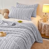 Covebett Plüsch Kuscheldecke Flauschig Decke 150x200cm Fleecedecke Grau...