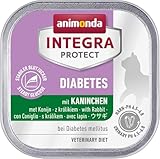 animonda INTEGRA PROTECT Diabetes mit Kaninchen (16 x 100 g), Katzennassfutter...