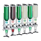 Relaxdays Barbutler Wand, Portonierer für 6 Flaschen, Profi Portionierer 3 cl,...