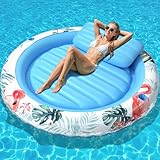 LUVTOY Große Luftmatratze Pool mit abnehmbarem Kissen und Cup Holders,...