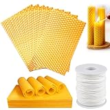 20 Stück Bienenwachsplatten,Bienenwachskerzen Selber Machen,bienenwachsplatten...