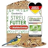 Gardemics Vogelfutter Wildvögel ganzjährig 10 Kg - Mit Mehlwürmern - Premium...