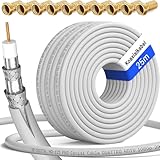 HB-DIGITAL 25m SAT Koaxial Kabel 135dB 8K 4K UHD 4-Fach geschirmt für DVB-S /...