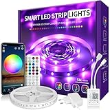 VKH LED Strip 5m, LED Streifen 5m Selbstklebend Bluetooth RGB LED Band mit...