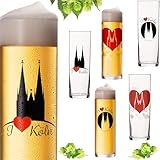IMPERIAL Kölschgläser mit Kölner Dom Motiven 200ml (max 240ml) Set 6-Teilig...