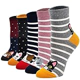 PUTUO Damen Socken aus Baumwolle Lustige Bunte Socken, Frauen Damen Thermal...