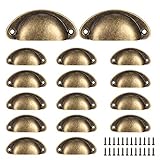 Yibaijia Muschelgriff Vintage, Griffe Schrank Bronze, Schubladengriff mit...