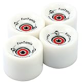 FunTomia 4 Stück Longboard/Skateboard Rollen (Big Wheels) in 70x51mm 80A inkl....