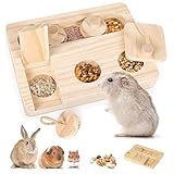 Bogoro Hamster Spielzeug aus Holz, Meerschweinchen futtersuche Spielzeug, 6 In 1...