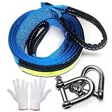 MAIKEHIGH Abschleppseil 5 cm x 5 m, 17,600 lbs (8 Tonnen) Recovery Tow Strap Kit...