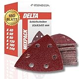 Delta-Schleifdreiecke mit Klett, 180 Blatt, 93 x 93 x 93 mm, 6 Löcher, je 30 x...