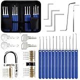 Eventronic Lockpicking Set, 17-Teiliges Dietrich Set mit 2 Transparentem...