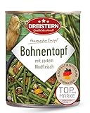 DREISTERN Bohnentopf 800g I Mit zartem Rindfleisch & Gemüse I Herzhafter...