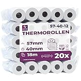 Ec-Cash Thermorollen 57mm x 18m x 12mm - Kassenrollen - Thermopapier - Bonrollen...