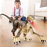 FRUSE Ferngesteuerter Dinosaurier Spielzeug, 2.4 GHz Realistische Velociraptor...