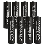 8er Pack Panasonic Eneloop PRO XX AA/Mignon Akkus 2550 mAh Hochleistungs NI-Mh...