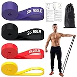 Fitnessbänder, Resistance Bands Widerstandsstufe 5-100LB, Widerstandsbänder...