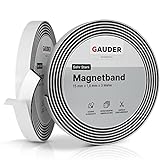 GAUDER Magnetband selbstklebend | Magnetstreifen mit extra starkem Kleber |...
