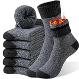 MOSOTECH Thermosocken Herren 5 Paar, Warme Dicke Wintersocken für Männer,...