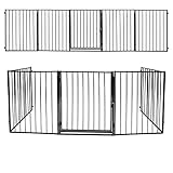 Daromigo Kaminschutzgitter, 304 cm Metall Absperrgitter mit Tür,...