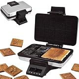 Syntrox Germany Zimtwaffelautomat Blump, Zimtwaffeleisen mit Motiv, 1000 W,...