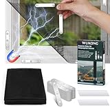 Wukong Fliegengitter Fenster 2er Set mit Magnet Click – 2 Moskitonetze 150x130...