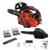 TIMBERPRO Thermo-Kettensäge 26 cm³, Leistung 1,22 PS, Führung 25 cm + 2...