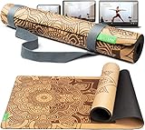 BACKLAXX ® Yogamatte Kork mit Naturkautschuk - Yoga Matte nachhaltig,...