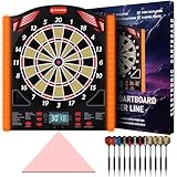 WIN.MAX Elektronische Dartscheibe Profi Set mit Laser Throw/Toe Line Marker mit...
