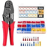 Crimpzange Kabelschuhe Set inkl. 360 Stück Krimpzange Crimpzange Kabelschuhe...