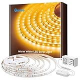 Govee LED Strip 5m Warmweiss 3000K LED Lichtband LED Streifen Warmweiß 300 LEDs...