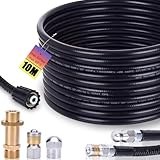 XIIW Rohrreinigungsschlauch Set 10m, 240 bar inkl. M22 Adapter, Düsen starr +...