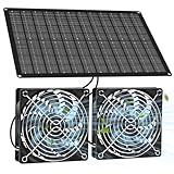 Vankarr Solar Ventilator 15W Solarpanel Ventilator Wetterfest Solar Lüfter mit...