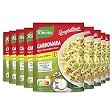 Knorr Spaghetteria Nudel-Fertiggericht Carbonara leckeres Nudelgericht 155 g 9...
