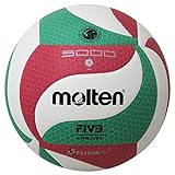 molten Erwachsene V5M5000 Volleyball, Grün/Weiß/Rot, 5