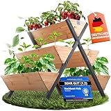 Vertikales Hochbeet Kräuterbeet aus Holz für Balkon & Garten -...