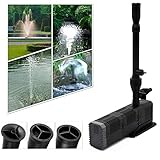 Forever Speed 1500L/h Springbrunnenpumpe Wasserspielpumpe Teichpumpe Fontäne...