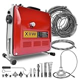 Rohrreinigungsmaschine 850W mit 14m Ø22mm,14.5m Ø16mm, 5m Ø10mm Spirale für...