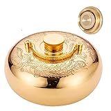 Große Wärmflasche 3L/2L/1L Metall Bettflasche Auslaufsicher, Klassisch Messing...