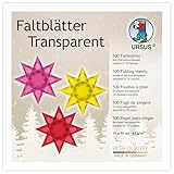 Ursus 2646899 - Faltblätter Transparentpapier, ca. 10 x 10 cm, 42 g/qm, 500...