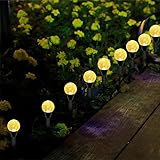 Solarlampen für Außen Garten Deko 30 Kugeln Set Stehend Wetterfest Warmweiß 8...
