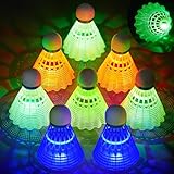 AXVRAV 8 Stück LED Badminton Bälle, Led Nylon Sport Training Badminton,...