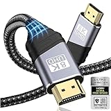 TEFLOTY HDMI 2.1 Kabel 8K - HDMI Kabel Ultra Highspeed 48Gbps 8K@60Hz 4K@120Hz...