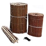 Weidenmatte Beeteinfassung Weide Rasenkante Weidenzaun 3m Rollboarder...