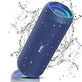 RIENOK Bluetooth Lautsprecher mit Licht Bluetooth 5.3 Musikbox Bass Kabellos Box...