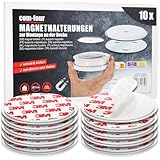 com-four® 10x Magnethalterung für Sicherheitsmelder - Halterung zum Kleben...